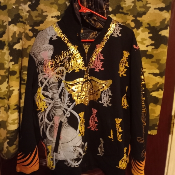 Christian Audigier Mens Hoodie 